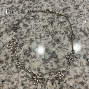 Silver Floral Chocker